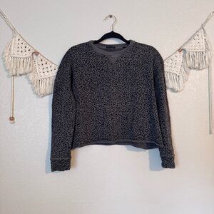 ATM Anthony Thomas Melillo French Terry Animal Print Crewneck Sweatshirt Size XS